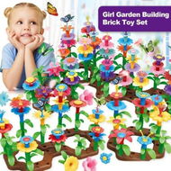 Detailed information about the product 148pcs Set DIY Educational Flower Arrangement Toys Creative Colorful Interconnecting Blocks Building Garden Game For Kids