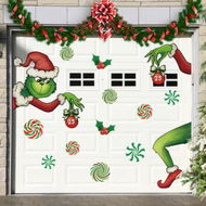 Detailed information about the product 14Pcs Grinch Christmas Home Decor,Christmas Grinch Stickers,Indoor Outdoor Christmas Decorations For Home,Wall,Window,Garage Door