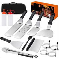Detailed information about the product 14PCS Stainless Steel BBQ Set Griddle Grill Tool Grill Clamp Spatula Fried Egg Ring Barbecue Set For Indoor Outdoor BBQ