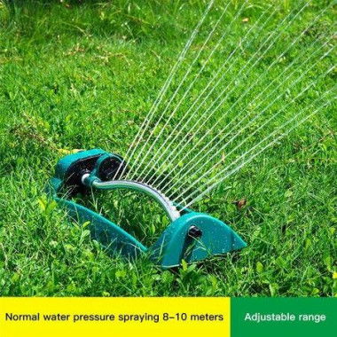 15 Holes Adjustable Alloy Watering Sprinkler Sprayer Oscillating Oscillator LAutomatic Water Sprinklers Lawn Irrigation