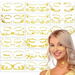 15 Sheets Metallic Gold Temporary Tattoo Stickers Butterfly Star Glitter Face Designs For Girls Women Dancer Party Festivals. Available at Crazy Sales for $10.99