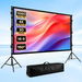 150 Inch Projector Screen Tripod Stands 4K Ultra HD 16:9 Large Home Cinema TV Projection Movie Theatre 3D Action Ready Portable Foldable Indoor Outdoor. Available at Crazy Sales for $99.95