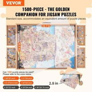 Detailed information about the product 1500 Piece Puzzle Table with Folding Legs 4 Drawers and Cover Wooden Jigsaw Puzzle Plateau Puzzle Accessories Board for Adults Puzzle Organizer Storage