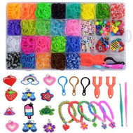 Detailed information about the product 1500pcs Rubber Band Bracelet Kit Loom Bracelet Making Kit For DIY Art And Craft With 32 Slots Storage Container