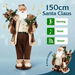 150cm Singing Dancing Animated Santa Claus Figurine Christmas Decoration Standing Figure Musical Display Collapsible Xmas Home Ornament Set. Available at Crazy Sales for $269.98