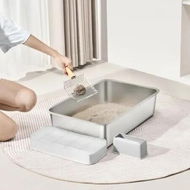 Detailed information about the product 15.2 cm Deep Cat Litter Box Odor-Free Litter Box with Filtering Foot Board