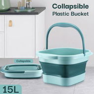 Detailed information about the product 15L Collapsible Bucket Pail Water Container Plastic Tub Car Wash Camping Fishing Plastic Waterpot Foldable Portable Home Garden Tool Cleaning