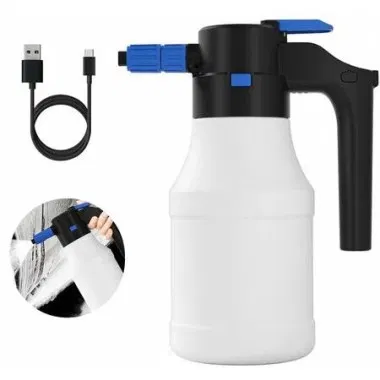 1.5L Electric Car Foam Sprayer, Battery Powered Foam Sprayer for Car Wash with USB Rechargeable Cordless Pump Foam Sprayer for Watering Garden Plants