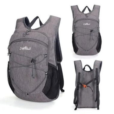15L Foldable Hiking Backpack Lightweight Packable Travel Daypack with Chest Strap Small Folding Pack for Walking, Grey