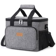 Detailed information about the product 15L Large Crossbody Lunch Bag Insulated Lunch Box Cooler Cooling Tote With Insulated Layer for Picnic,Work,School,Travel Color Grey