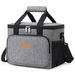 15L Large Crossbody Lunch Bag Insulated Lunch Box Cooler Cooling Tote With Insulated Layer for Picnic,Work,School,Travel Color Grey. Available at Crazy Sales for $19.99