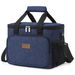 15L Large Crossbody Lunch Bag Insulated Lunch Box Cooler Cooling Tote With Insulated Layer for Picnic,Work,School,Travel Color Navy Blue. Available at Crazy Sales for $19.99