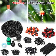 Detailed information about the product 15M 166PCS Plant Watering Mist Cooling Irrigation System Hose Nozzles Sprinklers Automatic KITS For Garden Greenhouse Patio Lawn