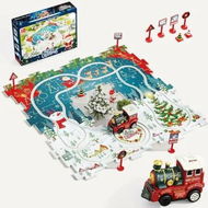 Detailed information about the product 15Pcs Puzzle Racer Train Set Toys, Christmas Toy-Theme Puzzle Track Play Set with a Christmas Train