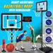 1.6-2m Basketball Hoop Ring Stand System with Scoreboard Rim Net Ball Portable Backboard Kids Adults Training Station Playground Adjustable Height. Available at Crazy Sales for $39.88