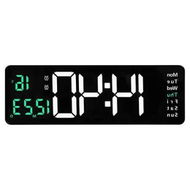 Detailed information about the product 16 Inch Digital Wall Clock with Large LED Display, Dual Alarms Remote Control, Date Week Temperature Functions