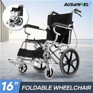 Detailed information about the product 16 Inch Folding Wheelchair Mobility Disability Aid Equipment Portable Travel Lightweight Elderly Rear Hand Brakes Auswheel