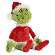 Detailed information about the product 16 Inch Grinch Santa Stuffed Animal Green Red