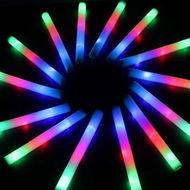 Detailed information about the product 16 Pack Foam Glow Sticks Bulk3 Modes Flashing LED Light Sticks Glow in The Dark Party Supplies Light Up Toys for PartiesConcertsChristmasHalloween