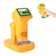 Detailed information about the product 1600X Microscope for Kids, Detachable Handheld Mini Digital Microscope with Photo Video Function, Rechargeable Educational Toys Gift for Kids, Yellow