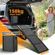 Detailed information about the product 160cm Folding Dog Ramp Stair Pet Puppy Cat Aluminium Step Canine Animal Ladder for High Bed Car Truck SUV Couch Sofa with Nonslip Rug Surface