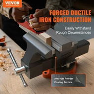 Detailed information about the product 16.7cm Bench Vise Anvil Swivel Locking Base Heavy Duty Ductile Iron Vice