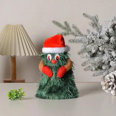 16*7cm Singing Dancing Christmas Tree,Musical Rotating Animated Christmas Decorations for Kids (Small)