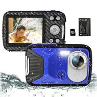 Detailed information about the product 16FT Underwater Camera 30MP Waterproof Digital Camera with 32G Card and Rechargeable Battery,18X Point and Shoot Camera (Blue)