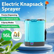 Detailed information about the product 16L Electric Backpack Sprayer 12V Battery Powered Rechargeable Knapsack Garden Watering Lawn Weed Disinfection Agriculture Car Wash Spray Equipment