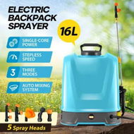 Detailed information about the product 16L Electric Backpack Sprayer Disinfection Garden Watering Weed Remover 12V Rechargeable Battery Powered Herbicide Car Wash Knapsack Motor Auto Mixing