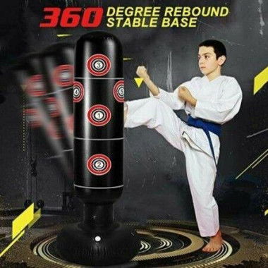 1.6M Inflatable Punching Bag Freestanding Boxing Bag Bounce Back For Taekwondo MMA Kids Adults Punching Boxing Bag.