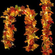 Detailed information about the product 175 CM Fall Maple Leaves Garland for Harvest Fall Decor, Halloween Thanksgiving Fall Decorations for Home Indoor Outdoor