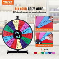 Detailed information about the product 18 inch Spinning Prize Wheel 14 Slots Tabletop Spinner Heavy Duty Roulette Wheel with a Dry Erase and 2 Markers Win Fortune Spin Games