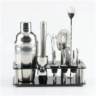 Detailed information about the product 18 Pcs Bartender Kit Cocktail 550ML Shaker Set With Stand Muddler Jigger Strainer