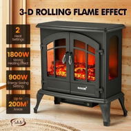 Detailed information about the product 1800W Portable Freestanding 22-inch Electric Fireplace Stove Heater Thermostat 3D Flame Effect