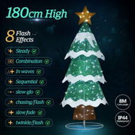 Detailed information about the product 180cm Christmas Tree Decoration LED Strip Light Home Display Xmas Outdoor Holiday Ornaments Folding 3 Tiers 8 Flickering Effects Star Topper