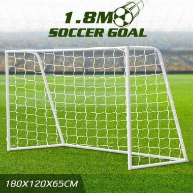 180CM Metal Soccer Goal Portable Football Net Frame Backyard Park Training Set