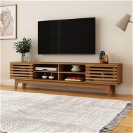 Detailed information about the product 180cm TV Cabinet Stand Console Entertainment Unit Table Center Bench Storage Shelf Media Living Room Furniture Wood Modern Walnut