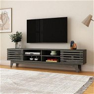 Detailed information about the product 180cm TV Stand Cabinet Entertainment Console Unit Table Bench Center Black Storage Shelf Media Living Room Furniture Wood Modern