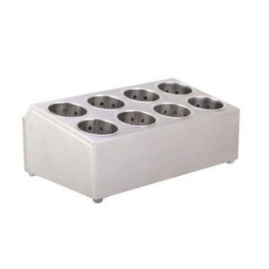 18/10 Stainless Steel Commercial Conical Utensils Cutlery Holder With 8 Holes.