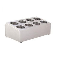 Detailed information about the product 18/10 Stainless Steel Commercial Conical Utensils Cutlery Holder With 8 Holes.