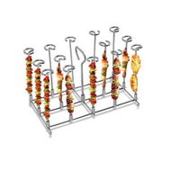 Detailed information about the product 18.5*12*11cm Air Fryer Skewer Rack Square Stainless Steel Vertical Stand Safety Edges Accessories Gril