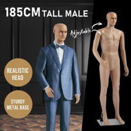 Detailed information about the product 185CM Male Mannequin Full Body Manikin Display Stand Dress Form Adjustable Detachable Skin Tone