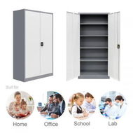 Detailed information about the product 1.85M Lockable Metal File Cabinet Storage Cupboard With 4 Adjustable Shelves For School Lab Gym Garage.