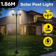 Detailed information about the product 186cm Solar LED Light Post Outdoor Street Pathway Garden Security Pole Lamp Driveway Patio Yard Energy Powered Pillar Lantern