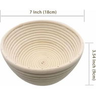 Detailed information about the product 18*9CM Circle Handmade Banneton Bread Proofing Basket with Proofing Cloth Liner - Create Artisanal Loaves with Ease