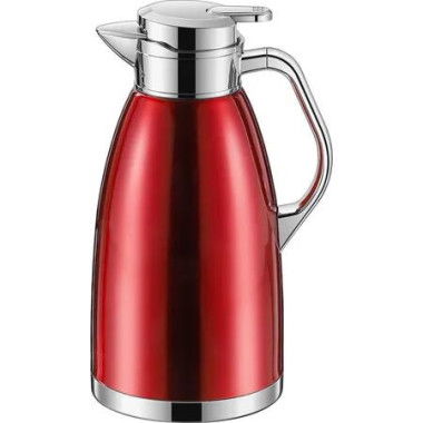 1.8L Thermal Carafe, Insulated Stainless Steel Dispenser for Coffee, Tea, Hot Water, Keep 12 Hours Hot or 24 Hours Cold, Red