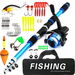 1.8M Telescopic Fishing Rod and Spinning Reel Combo,Kids Fishing Tackle Kit with Lures,Hooks,Line,Carrier Bag For Saltwater and Freshwater Fishing. Available at Crazy Sales for $29.99