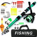 1.8M Telescopic Fishing Rod and Spinning Reel Combo,Kids Fishing Tackle Kit with Lures,Hooks,Line,Carrier Bag For Saltwater and Freshwater Fishing. Available at Crazy Sales for $29.99