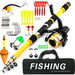 1.8M Telescopic Fishing Rod and Spinning Reel Combo,Kids Fishing Tackle Kit with Lures,Hooks,Line,Carrier Bag For Saltwater and Freshwater Fishing. Available at Crazy Sales for $29.99
